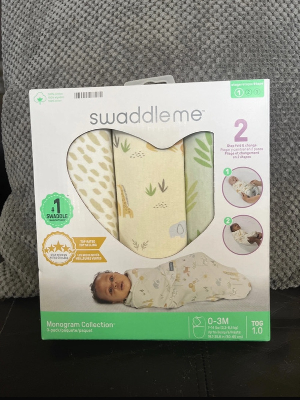 NIB Swaddle Me Monogram
Collection Safar Swaddles